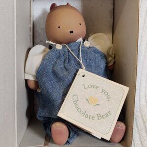Vintage Michael and Co Soft Body Doll Choc Bear Boy with Original Box Preowned